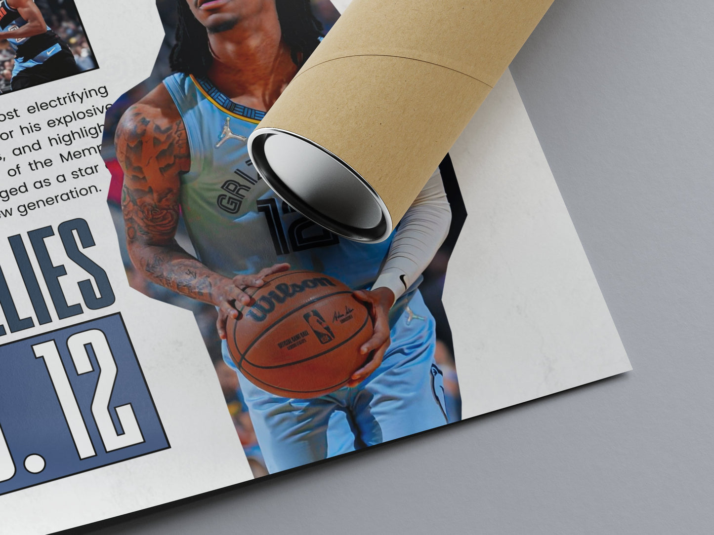Ja Morant No. 12 Memphis Grizzlies Poster
