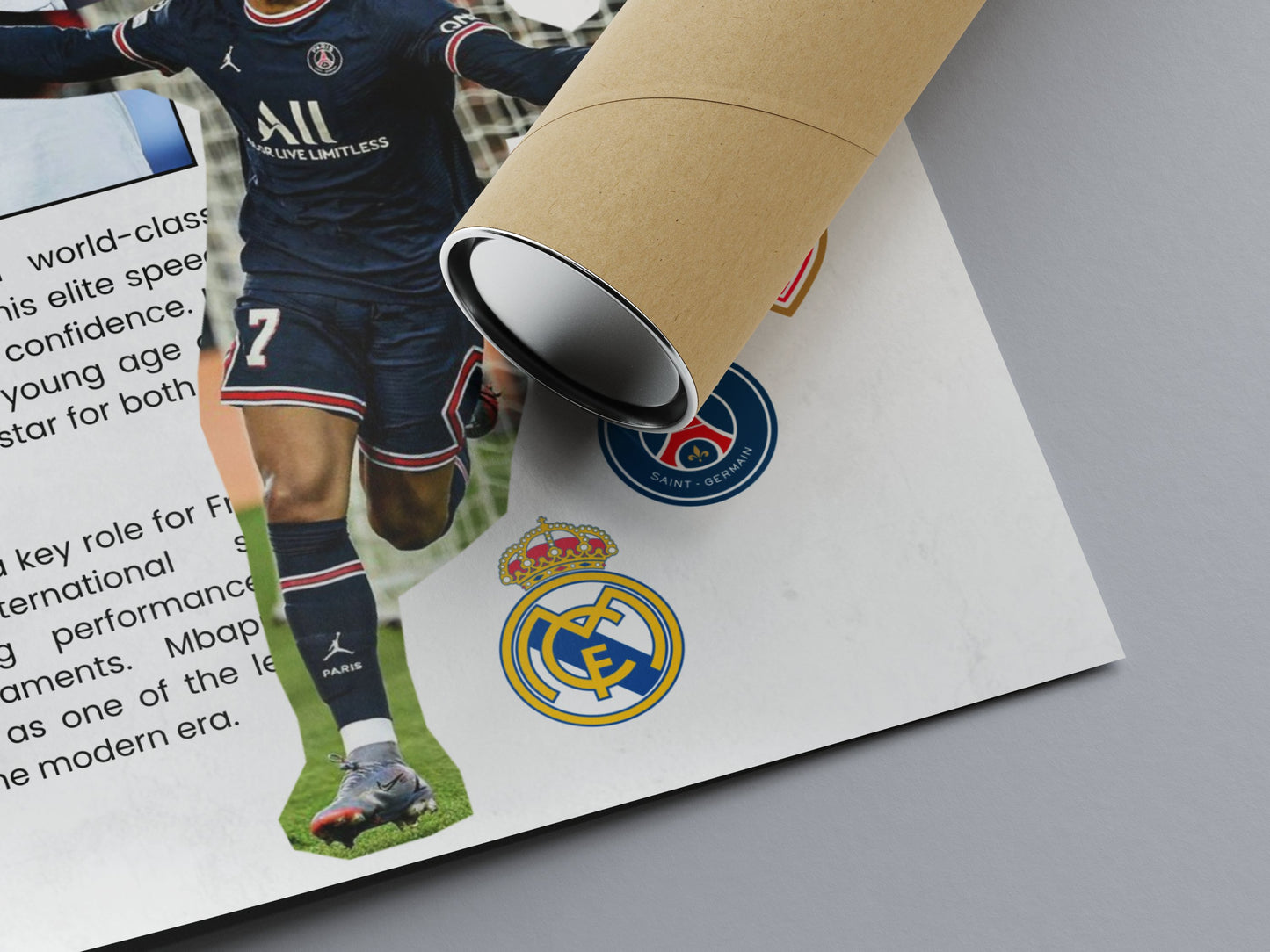 Kylian Mbappé Football Superstar Poster