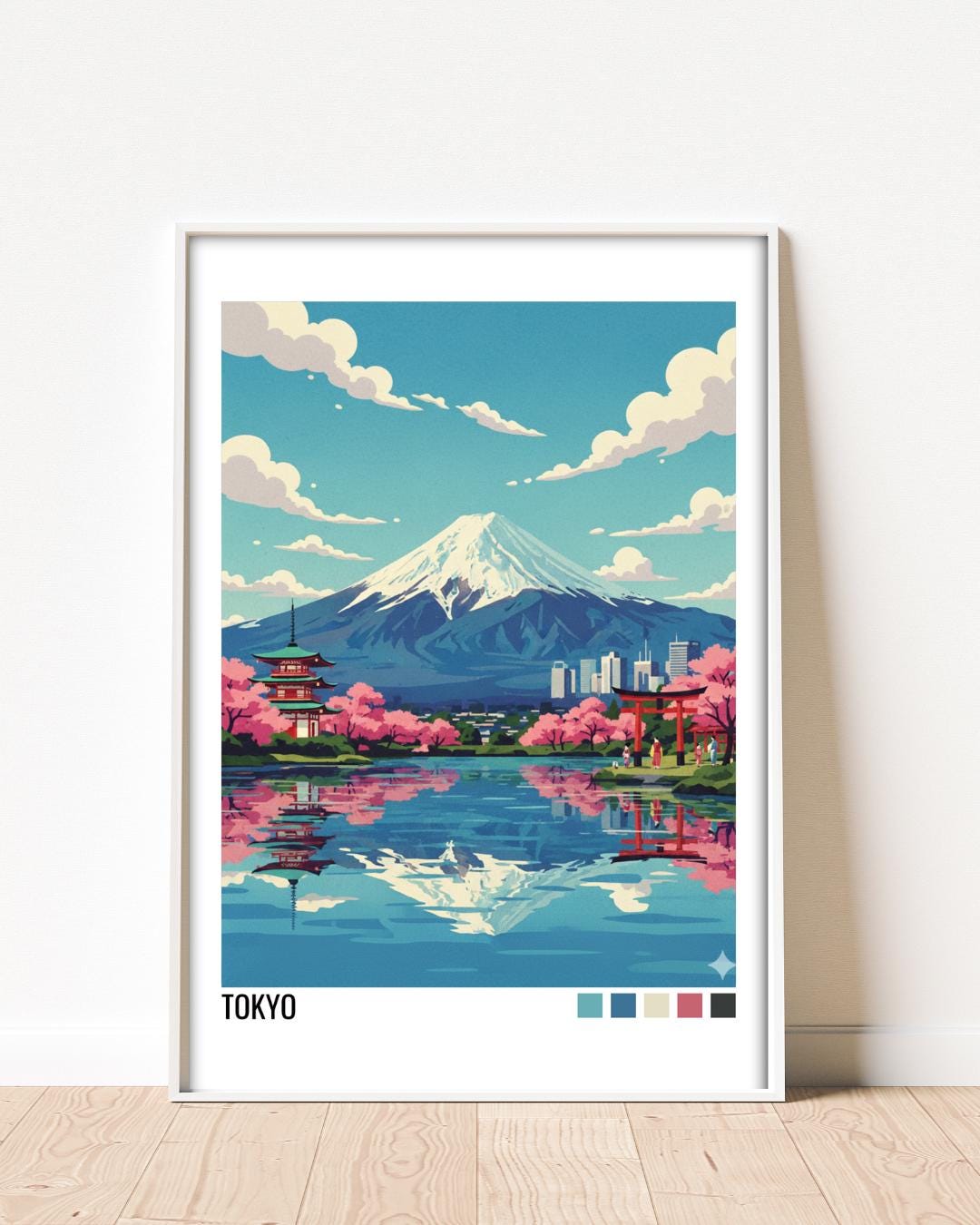 Tokyo Travel Poster | Vintage Travel Poster | Country Travel Art | World Map Poster | Adventure Wall Art | Travel Gift