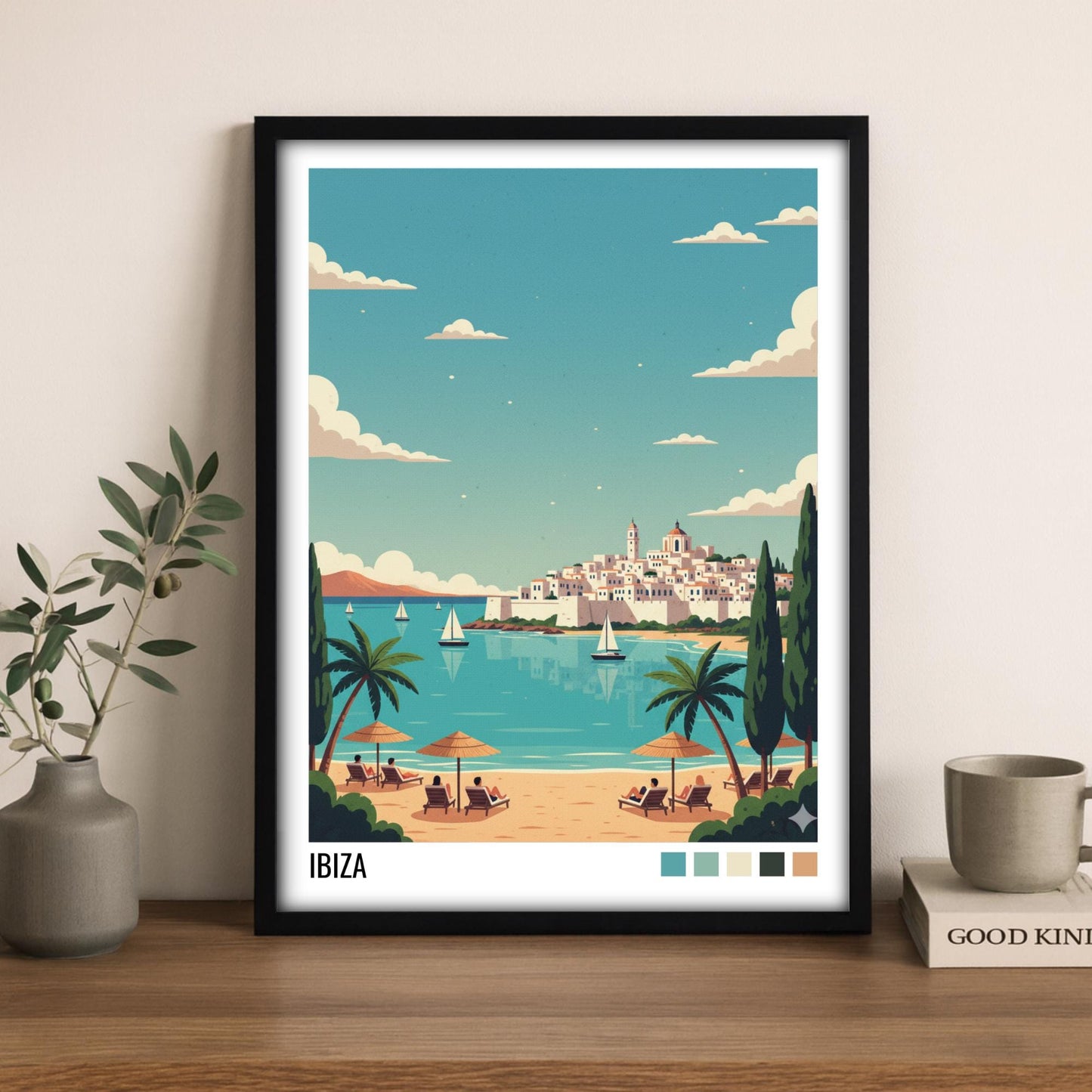 Ibiza Travel Poster | Vintage Travel Poster | Country Travel Art | World Map Poster | Adventure Wall Art | Travel Gift