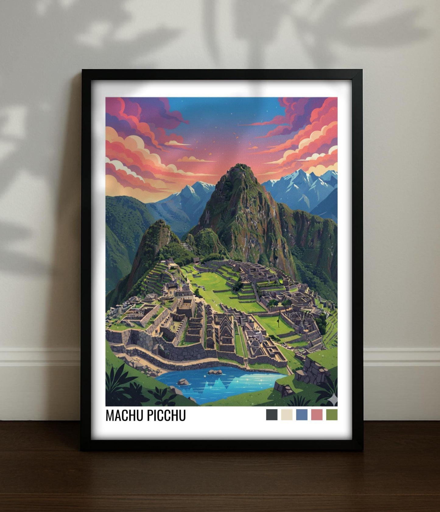Machu Picchu Peru Travel Poster | Vintage Travel Poster | Country Travel Art | World Map Poster | Adventure Wall Art | Travel Gift