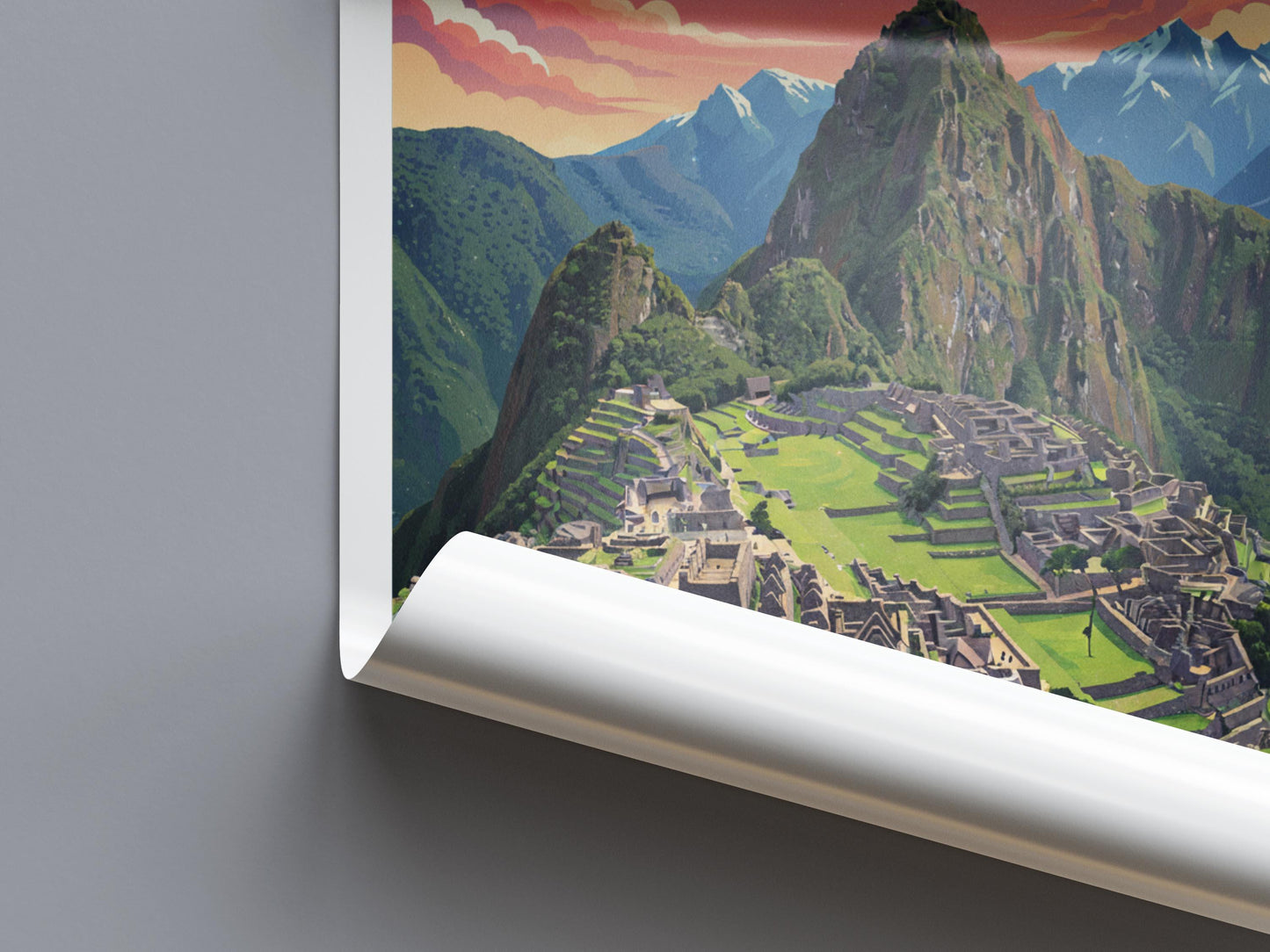 Machu Picchu Peru Travel Poster | Vintage Travel Poster | Country Travel Art | World Map Poster | Adventure Wall Art | Travel Gift