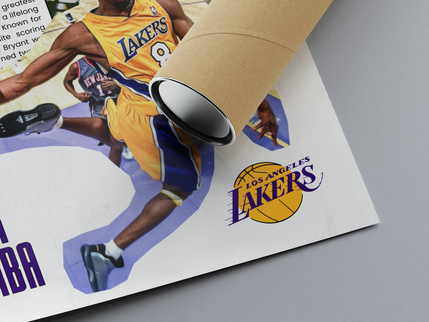 Kobe Bryant No. 8 Black Mamba Los Angeles Lakers Poster