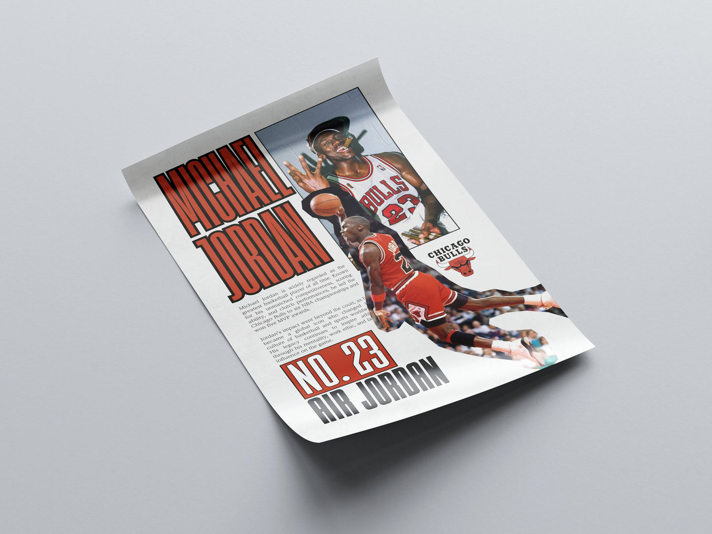 Michael Jordan No. 23 Chicago Bulls Poster