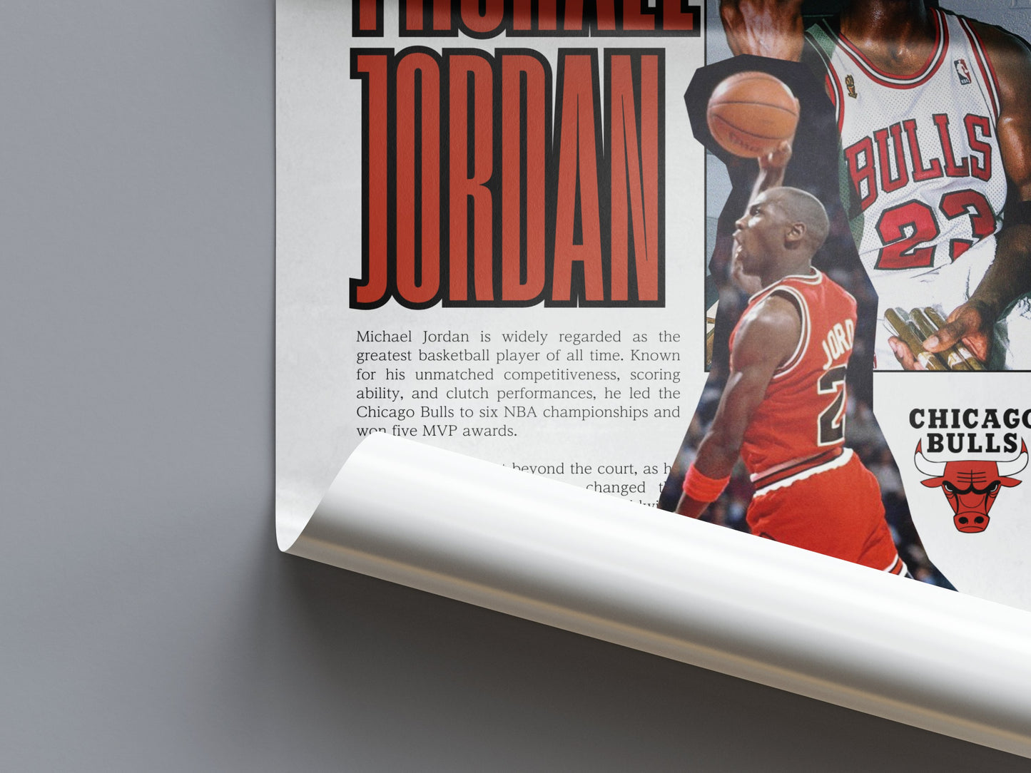 Michael Jordan No. 23 Chicago Bulls Poster