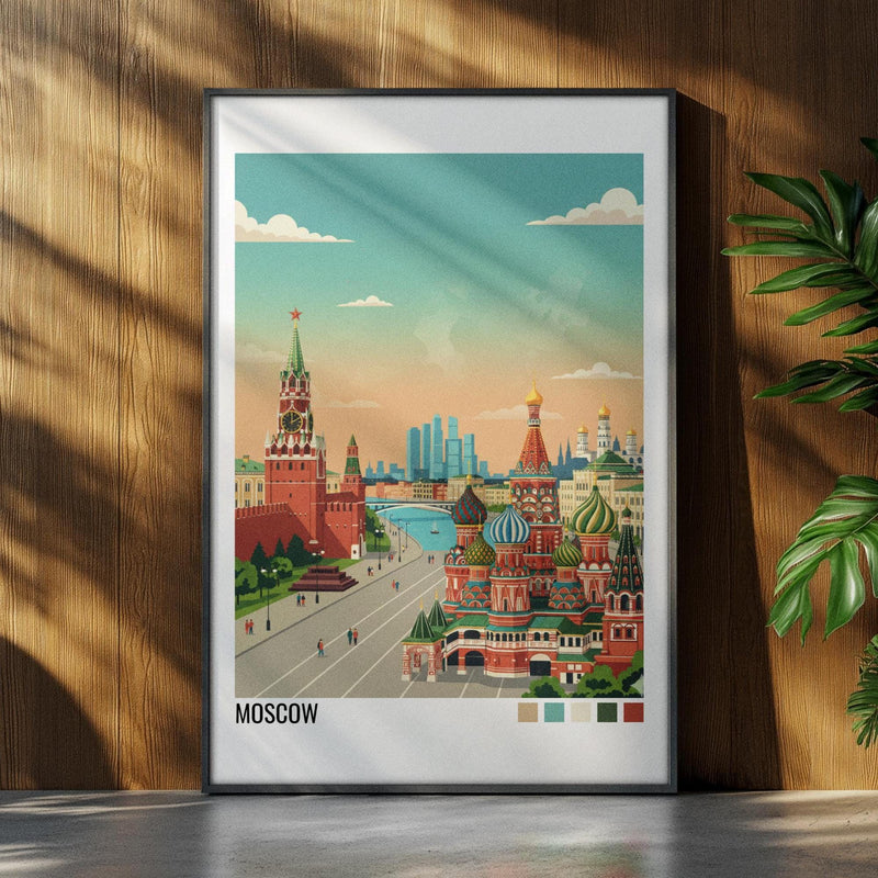 Moscow Travel Poster | Vintage Travel Poster | Country Travel Art | World Map Poster | Adventure Wall Art | Travel Gift
