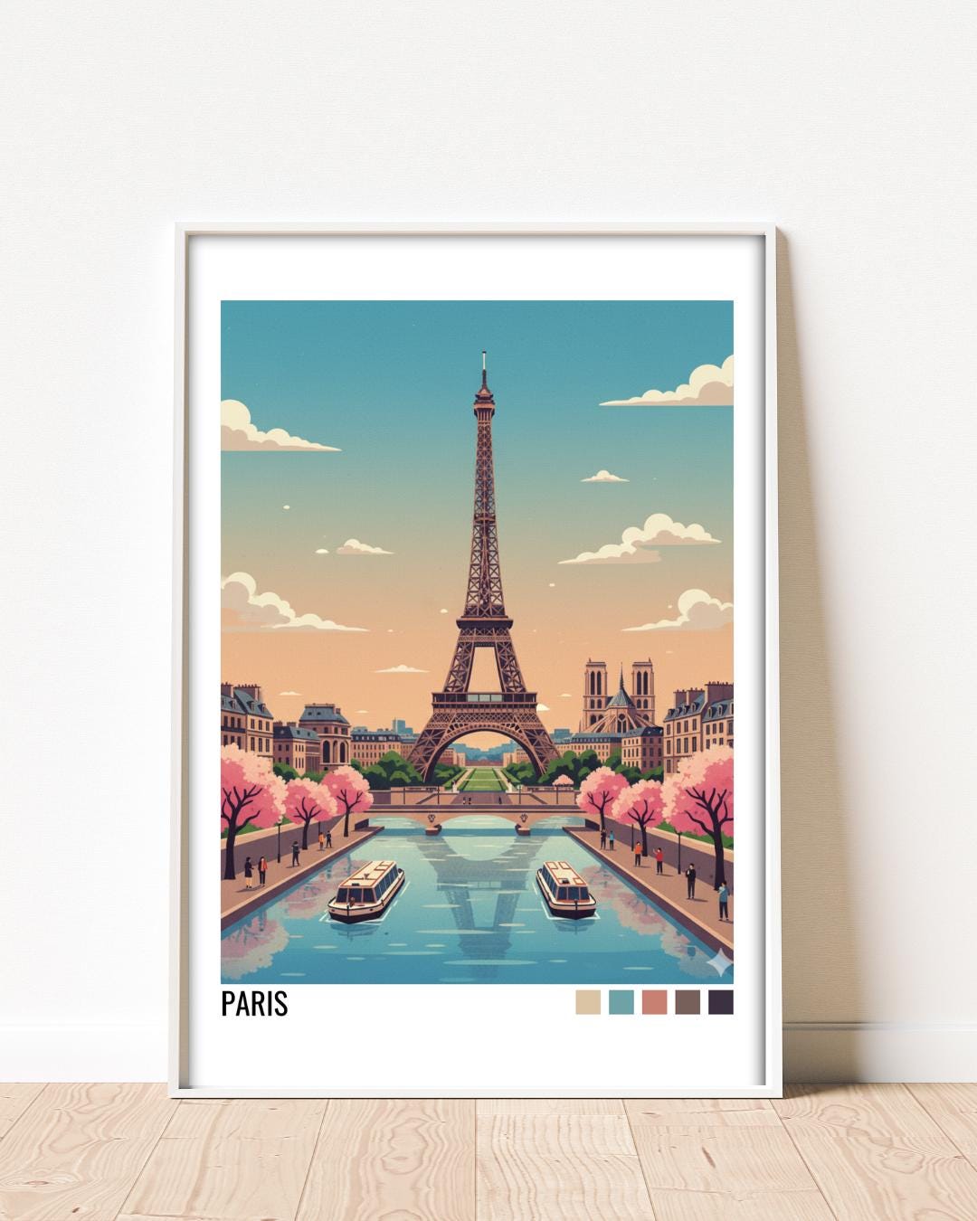 Paris Travel Poster | Vintage Travel Poster | Country Travel Art | World Map Poster | Adventure Wall Art | Travel Gift