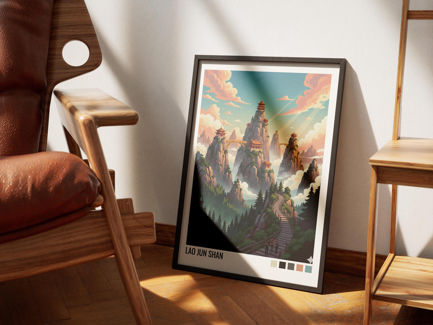 Lao Jun Shai China Travel Poster | Vintage Travel Poster | Country Travel Art | World Map Poster | Adventure Wall Art | Travel Gift