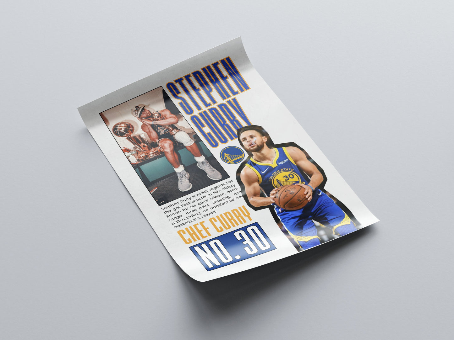 Stephen Curry No. 30 Golden State Warriors Poster
