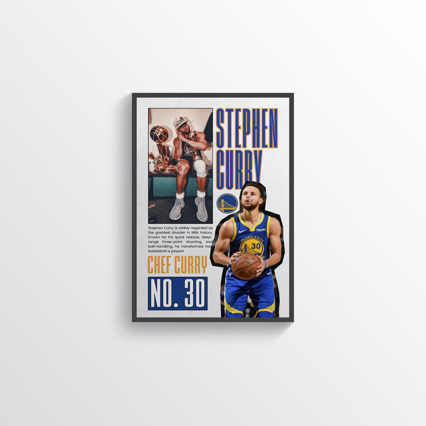 Stephen Curry No. 30 Golden State Warriors Poster