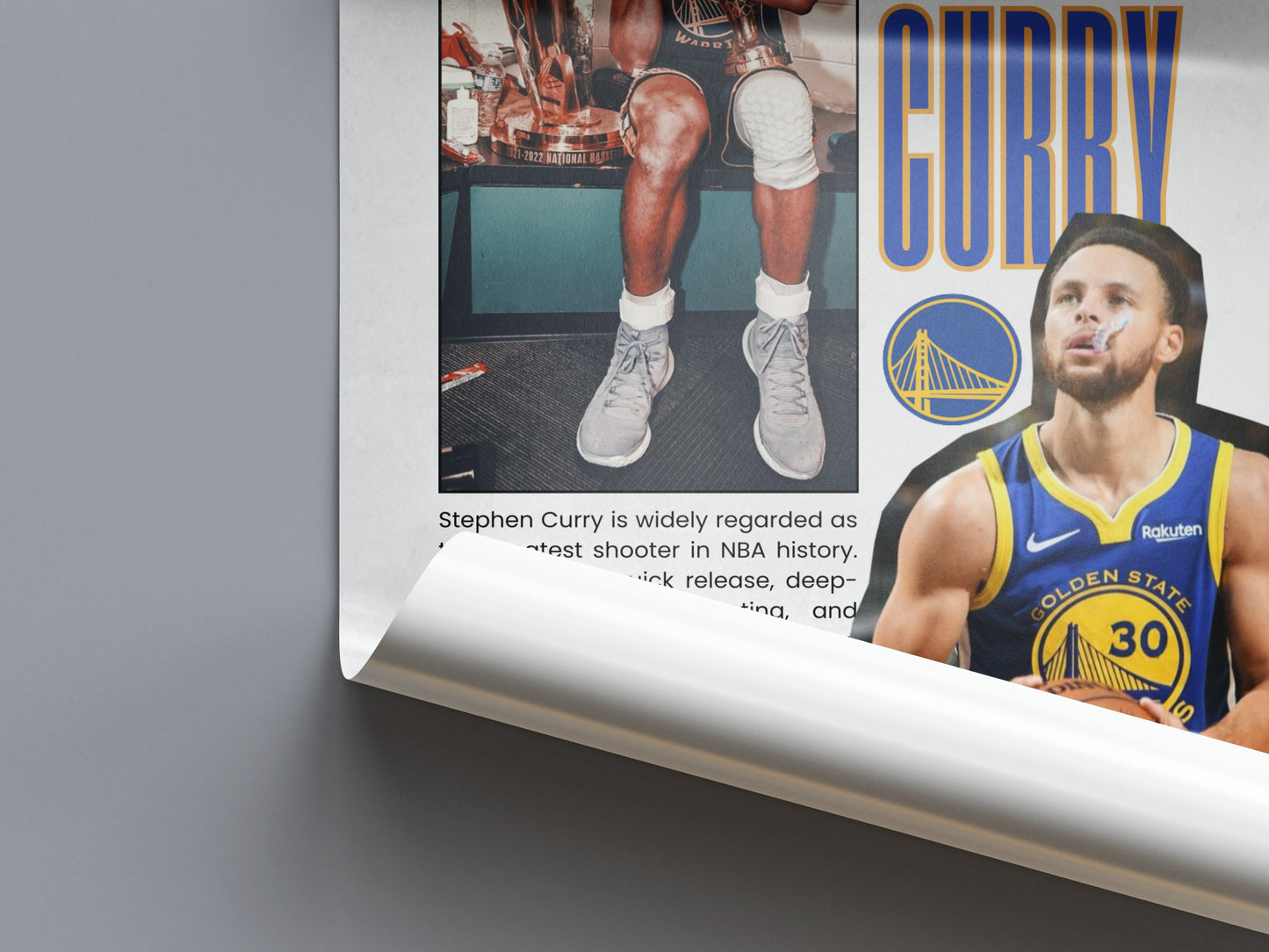 Stephen Curry No. 30 Golden State Warriors Poster