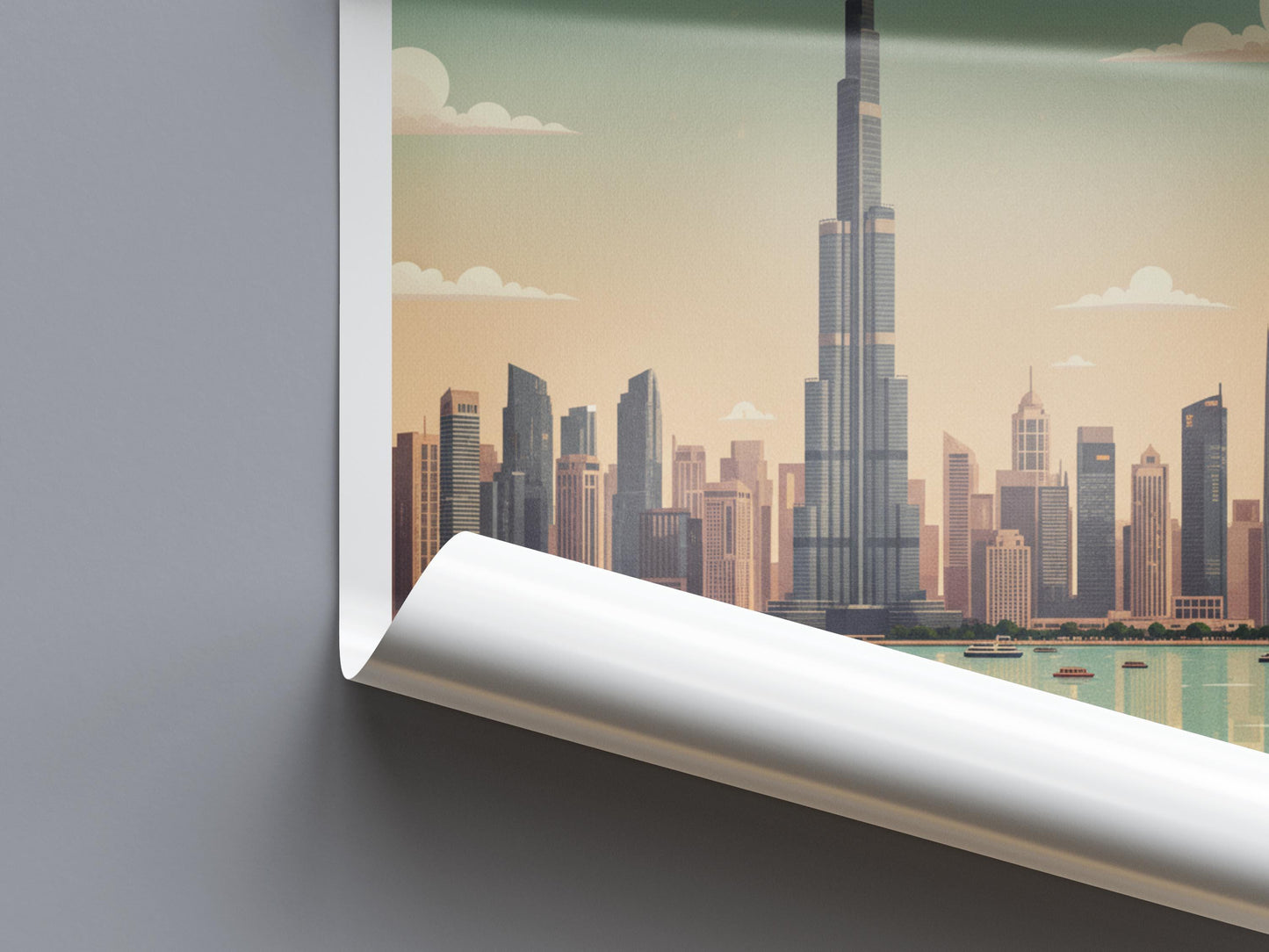 Dubai UAE Travel Poster | Vintage Travel Poster | Country Travel Art | World Map Poster | Adventure Wall Art | Travel Gift