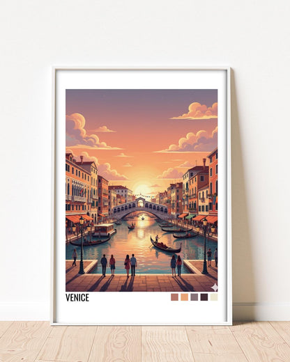 Venice Italy Travel Poster | Vintage Travel Poster | Country Travel Art | World Map Poster | Adventure Wall Art | Travel Gift