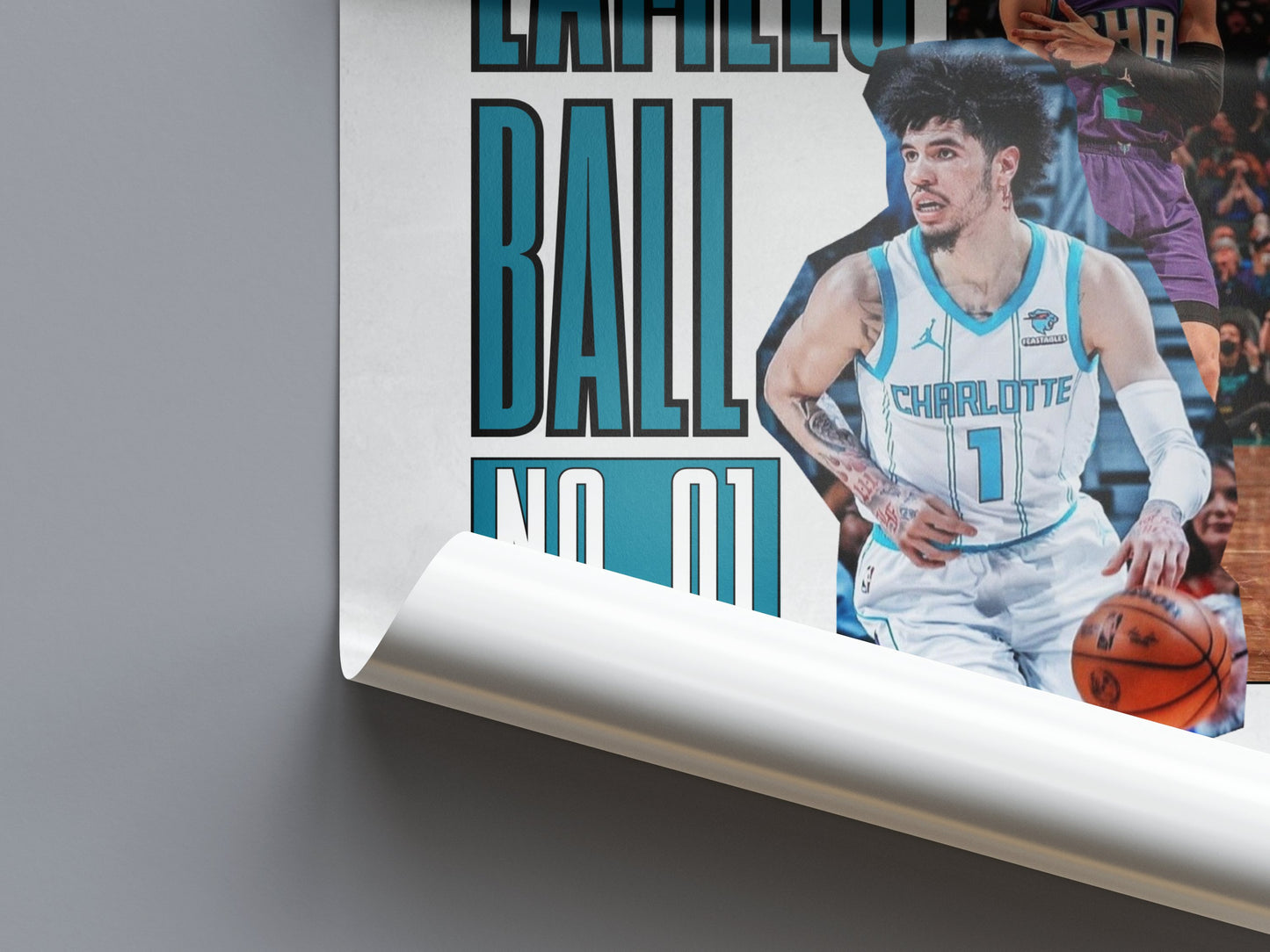 LaMelo Ball No. 01 Charlotte Hornets Poster