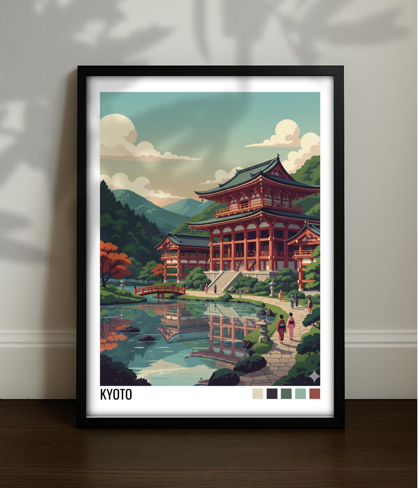 Kyoto Japan Travel Poster | Vintage Travel Poster | Country Travel Art | World Map Poster | Adventure Wall Art | Travel Gift
