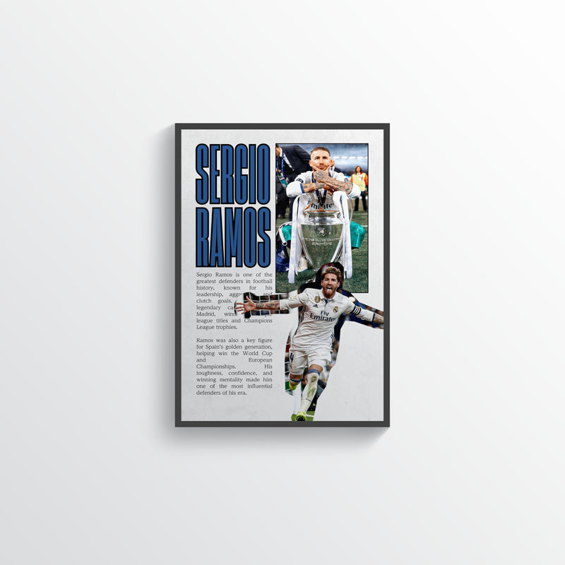 Sergio Ramos Football Defender Legend Poster