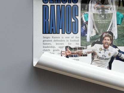 Sergio Ramos Football Defender Legend Poster
