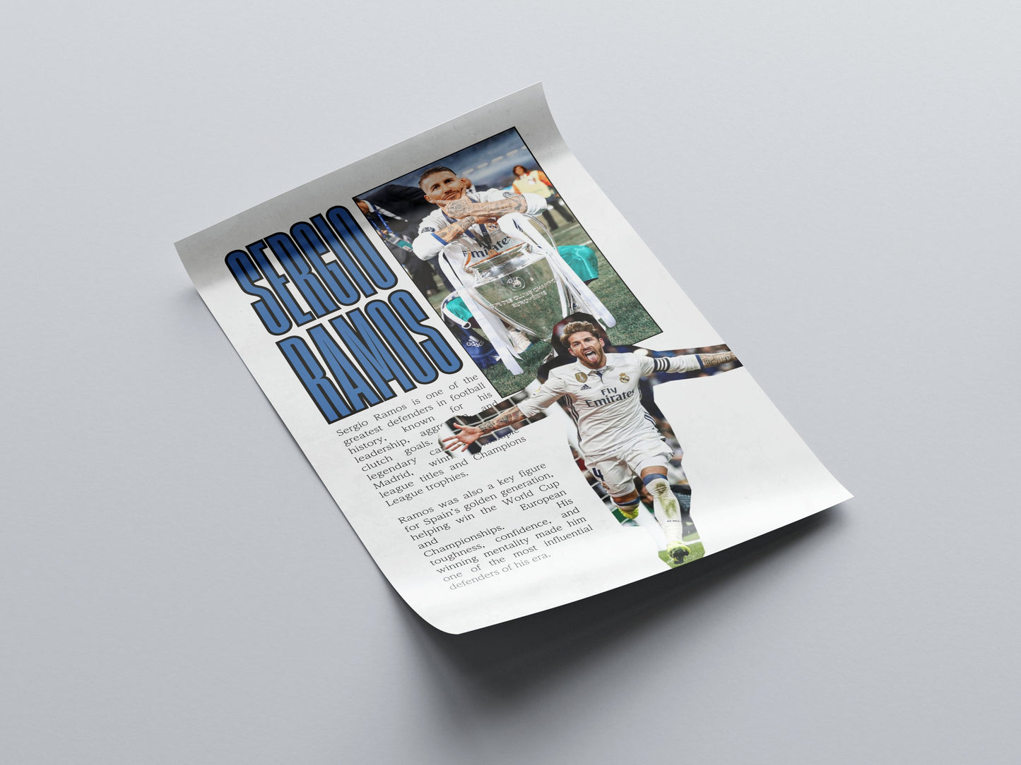 Sergio Ramos Football Defender Legend Poster