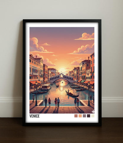 Venice Italy Travel Poster | Vintage Travel Poster | Country Travel Art | World Map Poster | Adventure Wall Art | Travel Gift