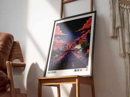 Las Vegas USA Travel Poster | Vintage Travel Poster | Country Travel Art | World Map Poster | Adventure Wall Art | Travel Gift