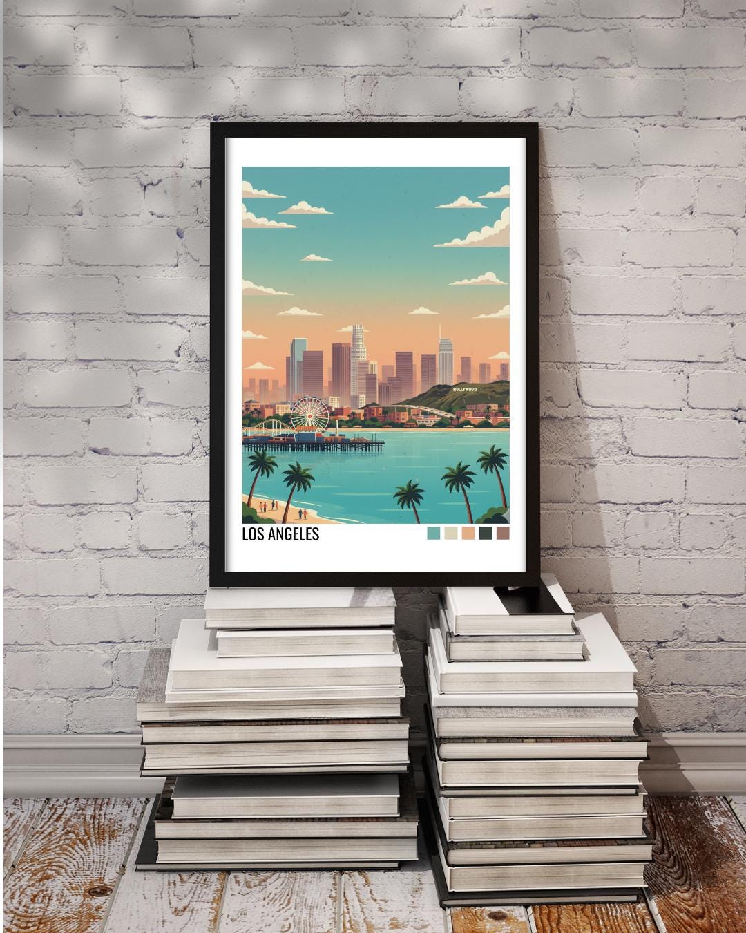Los Angeles Travel Poster | Vintage Travel Poster | Country Travel Art | World Map Poster | Adventure Wall Art | Travel Gift