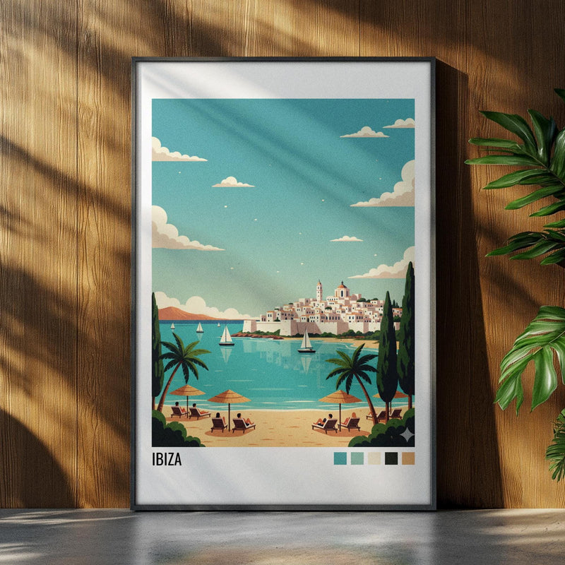 Ibiza Travel Poster | Vintage Travel Poster | Country Travel Art | World Map Poster | Adventure Wall Art | Travel Gift