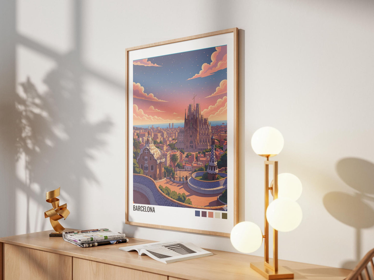 Barcelona Spain Travel Poster | Vintage Travel Poster | Country Travel Art | World Map Poster | Adventure Wall Art | Travel Gift