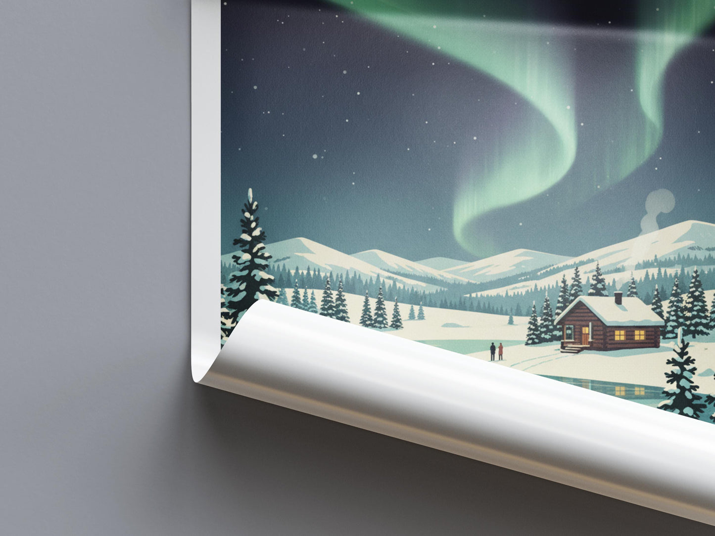 Lapland Finland Travel Poster | Vintage Travel Poster | Country Travel Art | World Map Poster | Adventure Wall Art | Travel Gift