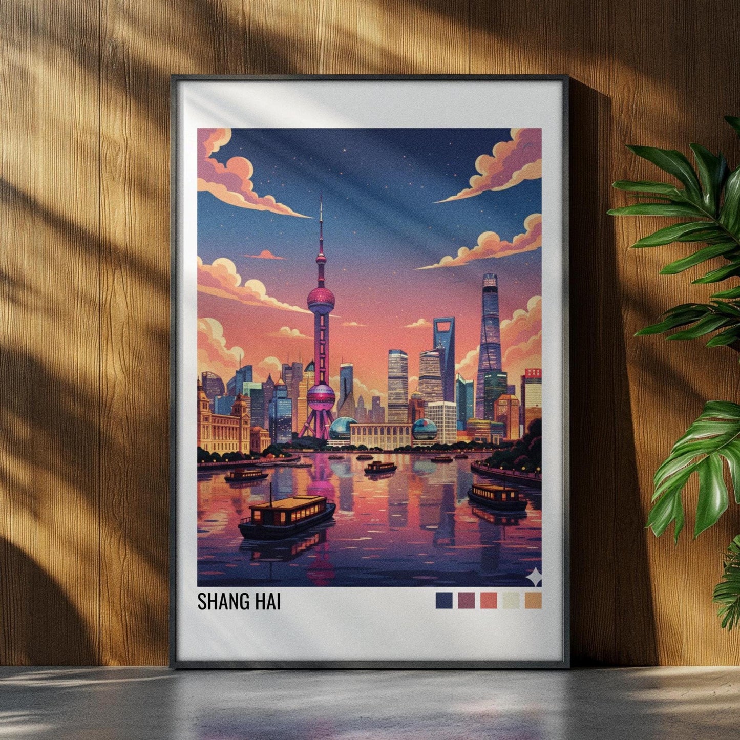 Shang Hai China Travel Poster | Vintage Travel Poster | Country Travel Art | World Map Poster | Adventure Wall Art | Travel Gift