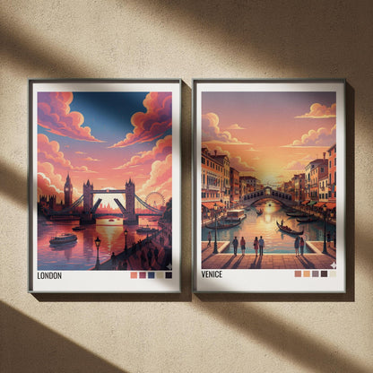 3 Set Custom Travel Poster | Vintage Travel Poster | Custom Poster | Country Travel | World Map Poster | Adventure Wall Art | Travel Gift