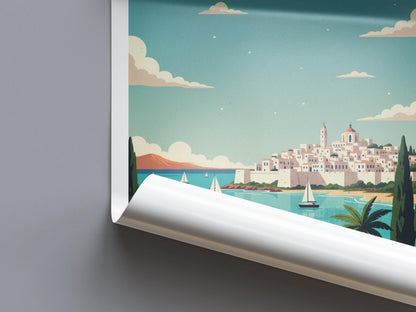 Ibiza Travel Poster | Vintage Travel Poster | Country Travel Art | World Map Poster | Adventure Wall Art | Travel Gift
