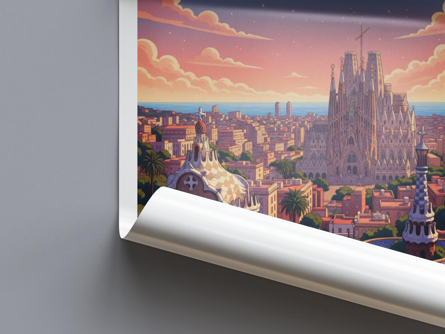 Barcelona Spain Travel Poster | Vintage Travel Poster | Country Travel Art | World Map Poster | Adventure Wall Art | Travel Gift