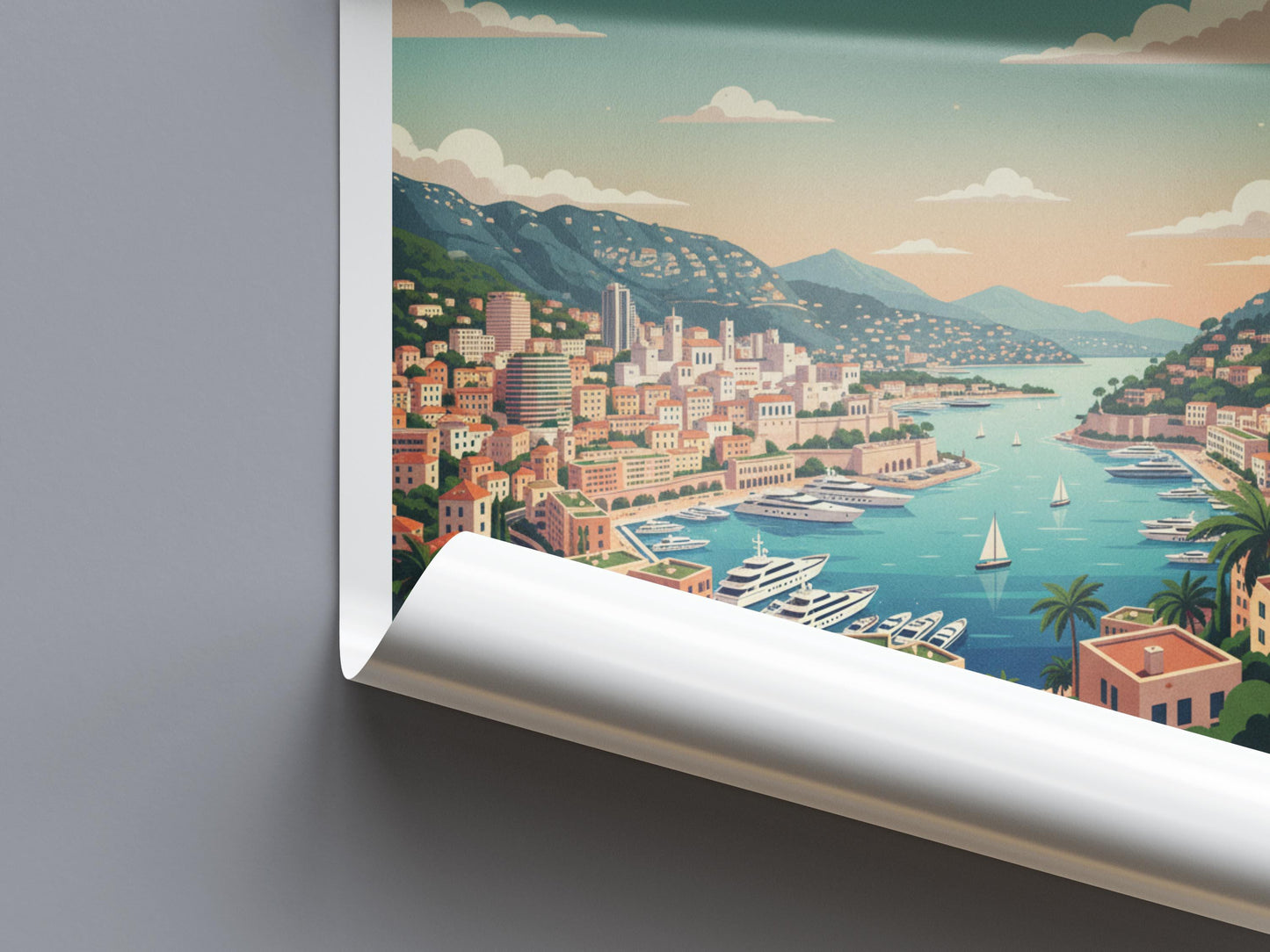 Monaco Travel Poster | Vintage Travel Poster | Country Travel Art | World Map Poster | Adventure Wall Art | Travel Gift