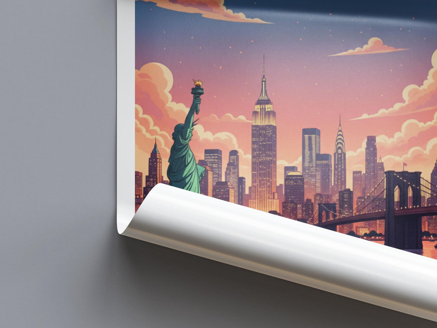 New York CIty USA Travel Poster | Vintage Travel Poster | Country Travel Art | World Map Poster | Adventure Wall Art | Travel Gift