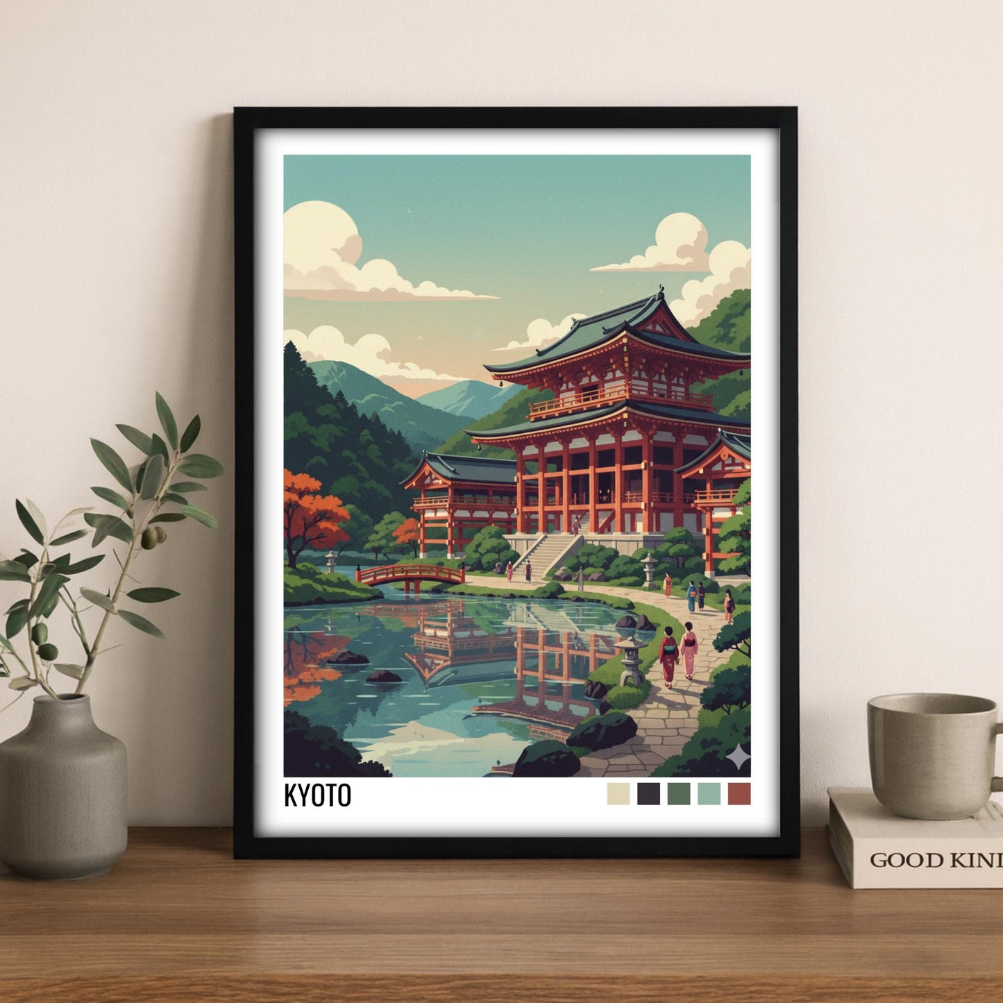 Kyoto Japan Travel Poster | Vintage Travel Poster | Country Travel Art | World Map Poster | Adventure Wall Art | Travel Gift