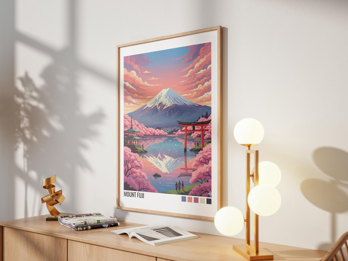 Mount Fuji Japan Travel Poster | Vintage Travel Poster | Country Travel Art | World Map Poster | Adventure Wall Art | Travel Gift