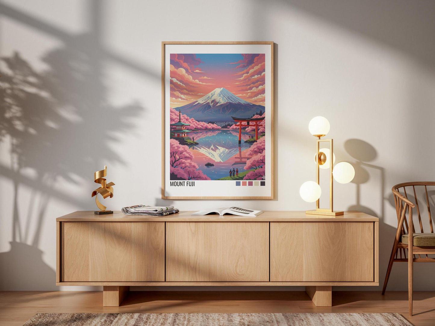 Mount Fuji Japan Travel Poster | Vintage Travel Poster | Country Travel Art | World Map Poster | Adventure Wall Art | Travel Gift