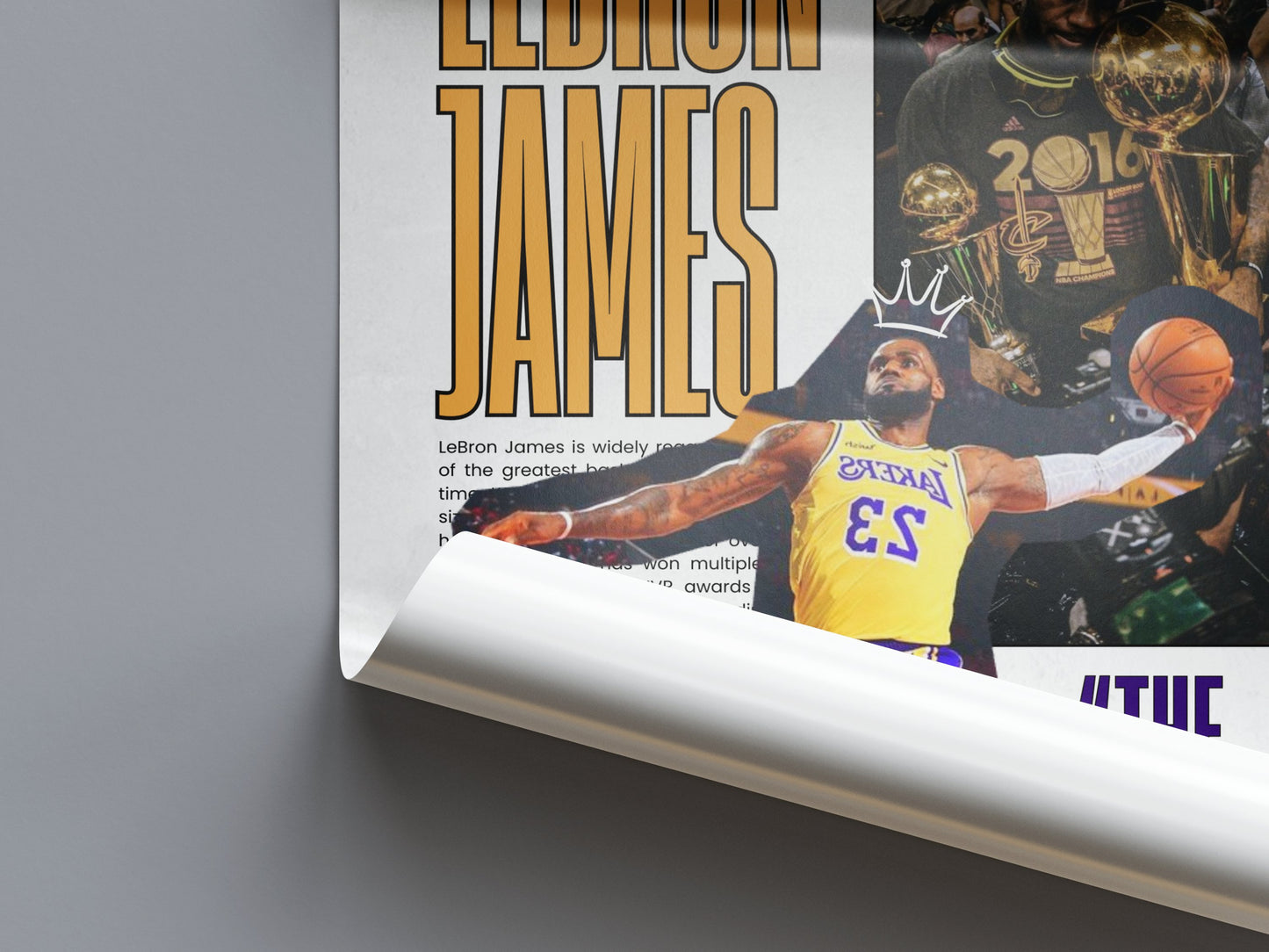 LeBron James No. 23 Los Angeles Lakers Poster