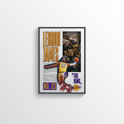 LeBron James No. 23 Los Angeles Lakers Poster