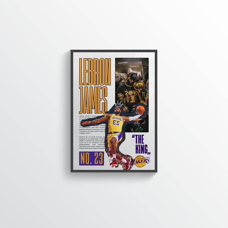 LeBron James No. 23 Los Angeles Lakers Poster