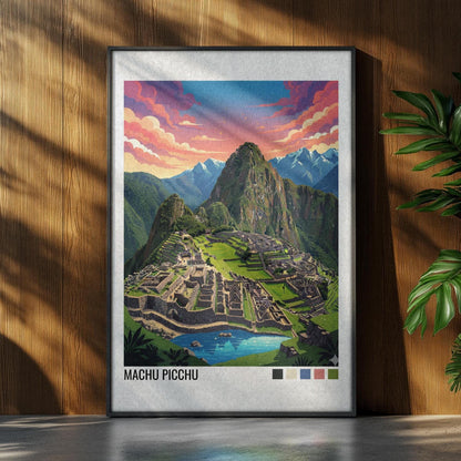 Machu Picchu Peru Travel Poster | Vintage Travel Poster | Country Travel Art | World Map Poster | Adventure Wall Art | Travel Gift
