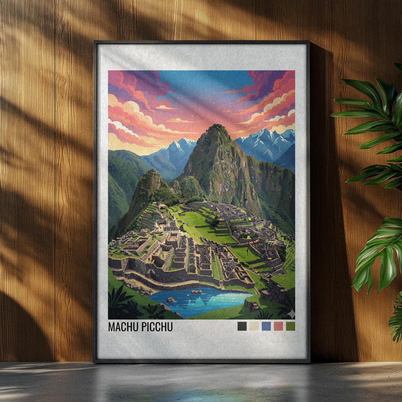 Machu Picchu Peru Travel Poster | Vintage Travel Poster | Country Travel Art | World Map Poster | Adventure Wall Art | Travel Gift