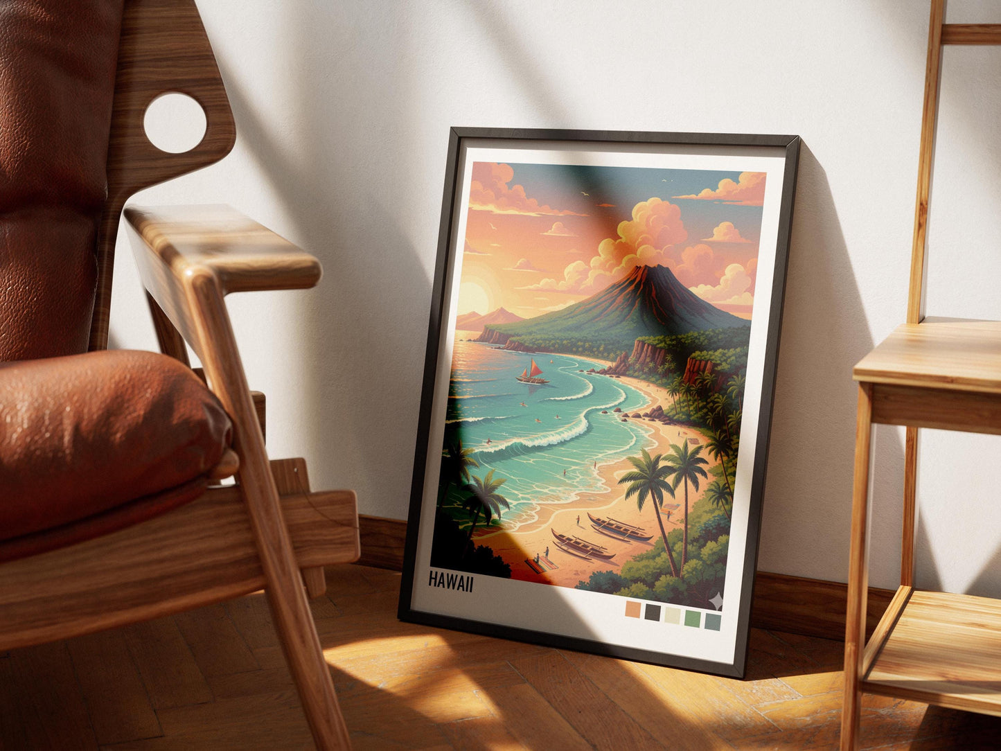 Hawaii Travel Poster | Vintage Travel Poster | Country Travel Art | World Map Poster | Adventure Wall Art | Travel Gift