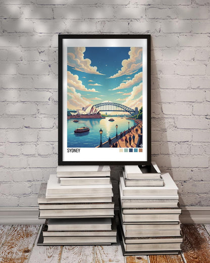 Sydney Australia Travel Poster | Vintage Travel Poster | Country Travel Art | World Map Poster | Adventure Wall Art | Travel Gift