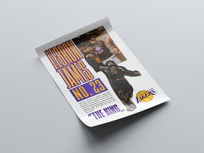 LeBron James “The King” Lakers Championship Poster