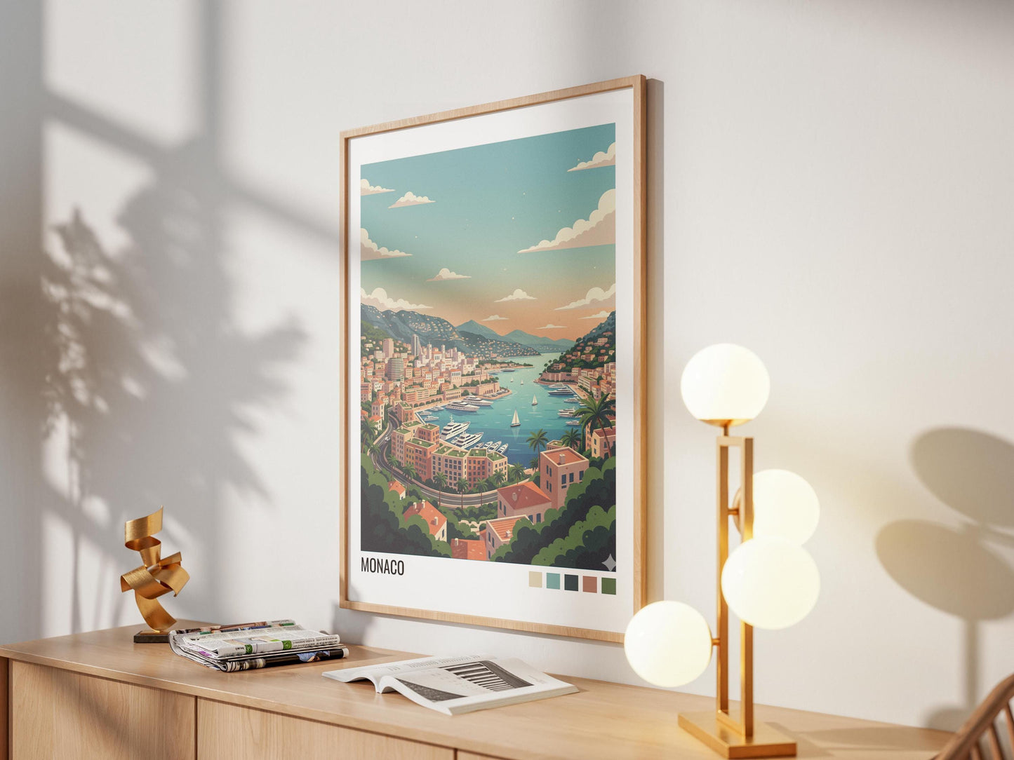 Monaco Travel Poster | Vintage Travel Poster | Country Travel Art | World Map Poster | Adventure Wall Art | Travel Gift