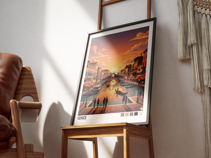 Venice Italy Travel Poster | Vintage Travel Poster | Country Travel Art | World Map Poster | Adventure Wall Art | Travel Gift