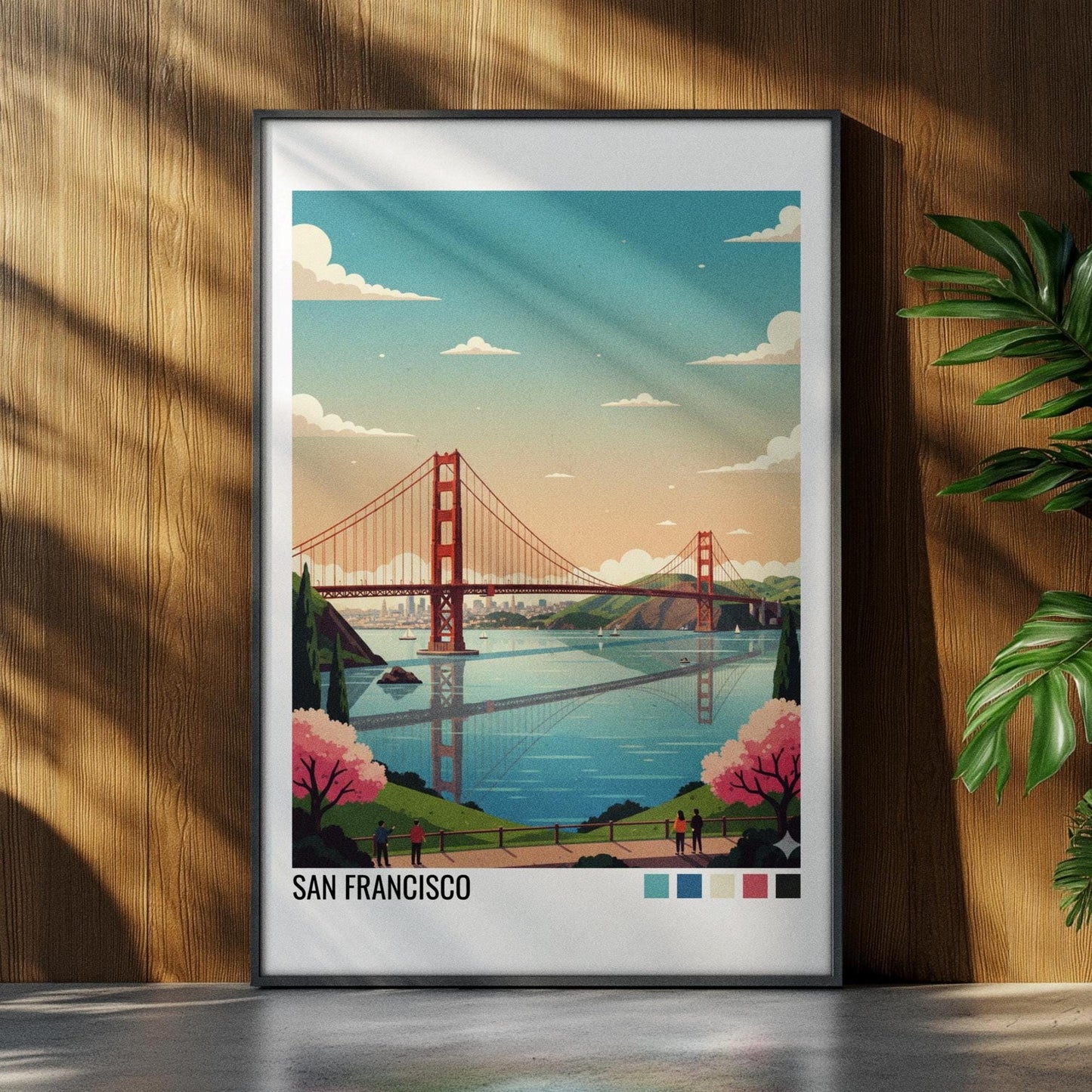 San Francisco Travel Poster | Vintage Travel Poster | Country Travel Art | World Map Poster | Adventure Wall Art | Travel Gift