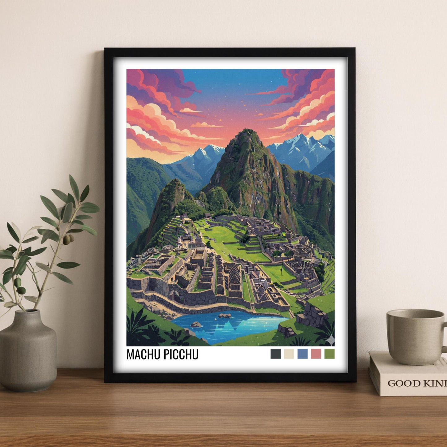 Machu Picchu Peru Travel Poster | Vintage Travel Poster | Country Travel Art | World Map Poster | Adventure Wall Art | Travel Gift