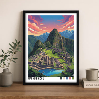 Machu Picchu Peru Travel Poster | Vintage Travel Poster | Country Travel Art | World Map Poster | Adventure Wall Art | Travel Gift